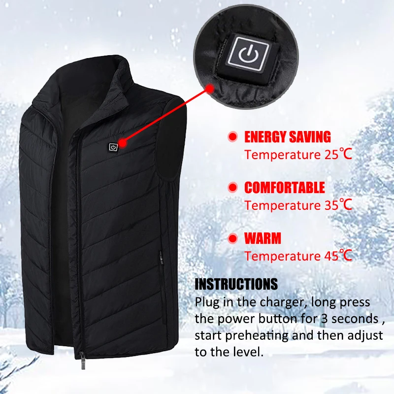 2020 New Men Women Heated vest Jacket Outdoor Fishing Hiking USB Infrared Heating Vest Electric Thermal Clothing Waistcoat CSV
2020 New Men Women Heated vest Jacket Outdoor Fishing Hiking USB Infrared Heating Vest Electric Thermal Clothing Waistcoat CSV