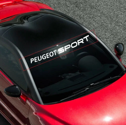For PEUGEOT SPORT Car VINYL STICKER Windshield Windscreen BANNER DECAL Graphics | Автомобили и мотоциклы