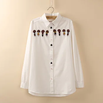 2020 Fashion Cartoon embroidery women's clothing long Sleeve Casual Women Blouse shirt office lady women tops blusas
2020 Fashion Cartoon embroidery women's clothing long Sleeve Casual Women Blouse shirt office lady women tops blusas