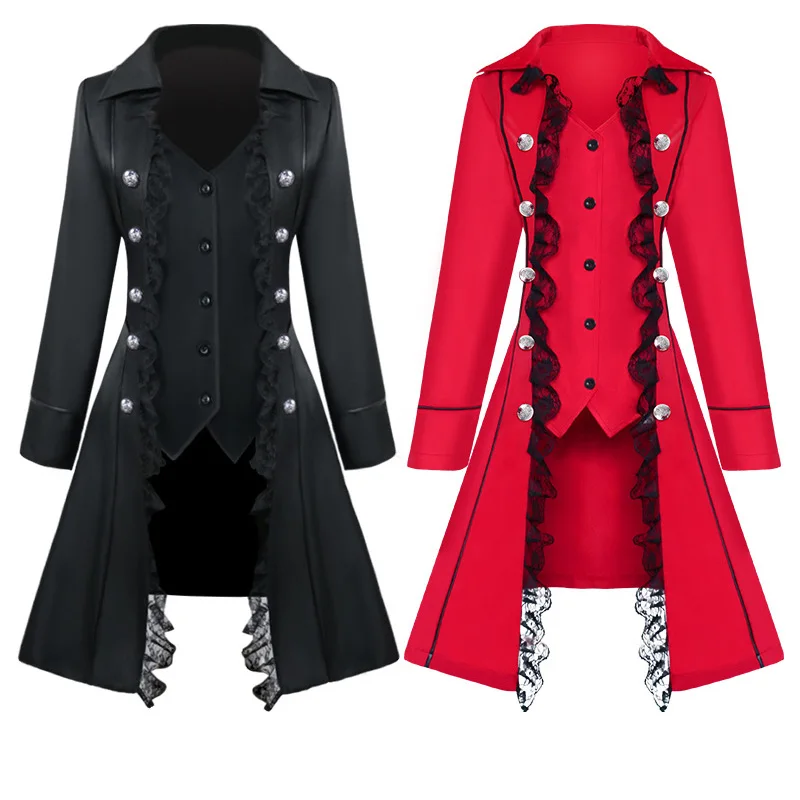 Adult Men Medieval Steampunk Victorian Blazer Costume Black Tuxedo Halloween Cosplay Costume Party Long Sleeve Retro Tops
Adult Men Medieval Steampunk Victorian Blazer Costume Black Tuxedo Halloween Cosplay Costume Party Long Sleeve Retro Tops