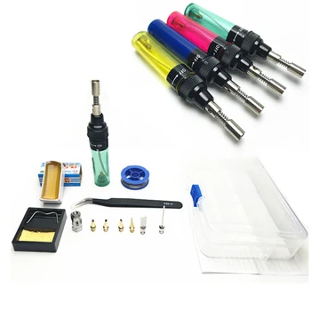 1300 Celsius Butane Gas Welding Soldering Irons Welding Pen Burner Blow Torch Gas Soldering Iron Cordless Butane Tips 1/14pcs
1300 Celsius Butane Gas Welding Soldering Irons Welding Pen Burner Blow Torch Gas Soldering Iron Cordless Butane Tips 1/14pcs