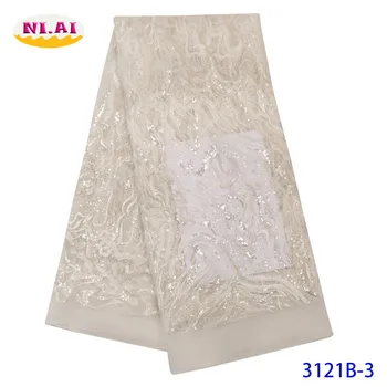Luxury African Net lace Fabric With Sequins White French Tulle Lace Dress For Woman Embroidered Ribbon Lace Trim 5yard NA3121B-1
Luxury African Net lace Fabric With Sequins White French Tulle Lace Dress For Woman Embroidered Ribbon Lace Trim 5yard NA3121B-1