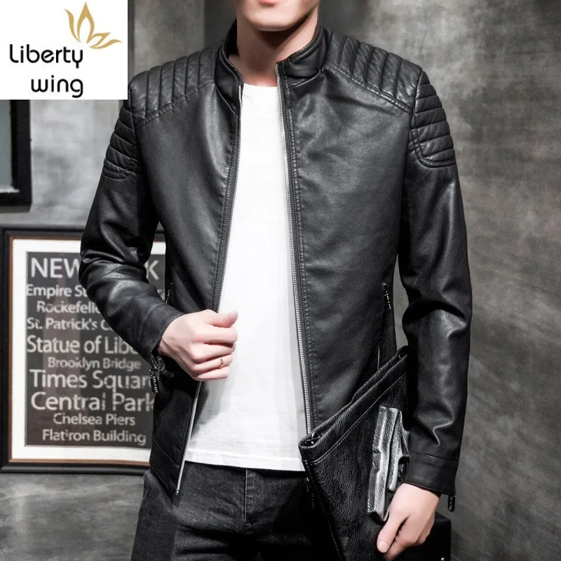 Mens Fashion Slim Fit Pu Leather Jacket Street Casual Stand Collar Zipper Short Coat Spring Autumn Black Red Biker Outerwear
Mens Fashion Slim Fit Pu Leather Jacket Street Casual Stand Collar Zipper Short Coat Spring Autumn Black Red Biker Outerwear