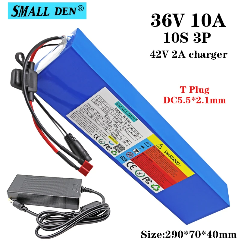 36V 10Ah 18650 10S3P same port lithium ion battery pack with 15A BMS and 30A fuse ebike bicycle scooter battery + 42V 2A charger
36V 10Ah 18650 10S3P same port lithium ion battery pack with 15A BMS and 30A fuse ebike bicycle scooter battery + 42V 2A charger
