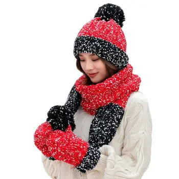 3Pcs Women Winter Chunky Knit Snowflake Color Block Beanie Hat Scarf Gloves Set D08E
3Pcs Women Winter Chunky Knit Snowflake Color Block Beanie Hat Scarf Gloves Set D08E