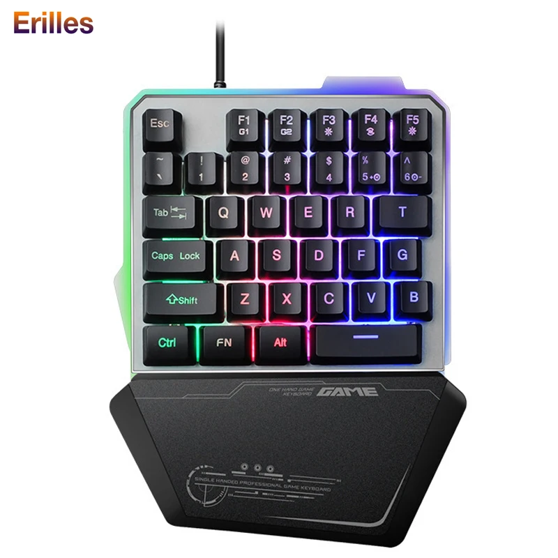 35 Keys Single Hand Gamer Keyboard with Backlit Ergonomic Gaming Keypad For PUBG PC Computer Laptop Waterproof USB Keyboards
35 Keys Single Hand Gamer Keyboard with Backlit Ergonomic Gaming Keypad For PUBG PC Computer Laptop Waterproof USB Keyboards