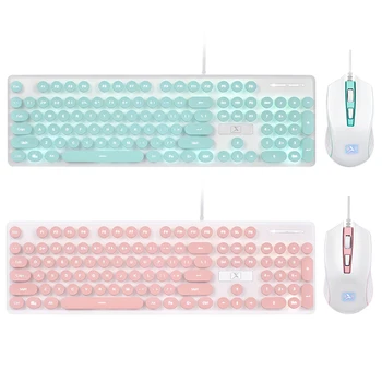 Portable Retro Keyboard Mouse Kit Wired Gaming Keyboard with Round Key Cap Multimedia Button Keyboard Mouse Set
Portable Retro Keyboard Mouse Kit Wired Gaming Keyboard with Round Key Cap Multimedia Button Keyboard Mouse Set