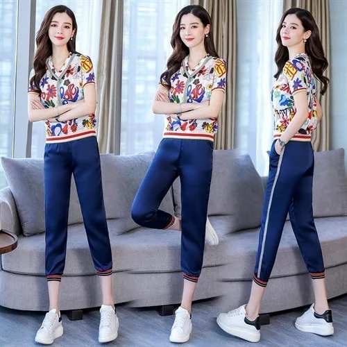 Printed Set Trend of Fashion 2019 Summer Trend Comfortable Elegant Short Sleeve Simple Versatile
Printed Set Trend of Fashion 2019 Summer Trend Comfortable Elegant Short Sleeve Simple Versatile