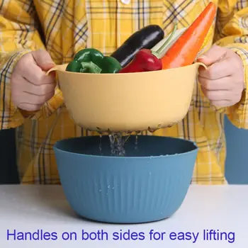 Drain Basket Kitchen Double-dish Washing Basket Fruit Basket Home Creative Water Filter Basket 
Drain Basket Kitchen Double-dish Washing Basket Fruit Basket Home Creative Water Filter Basket