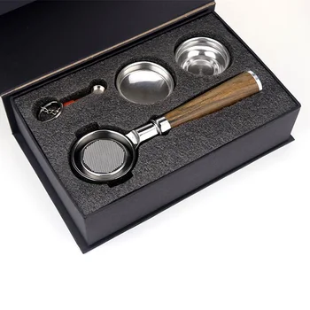 58MM Bottomless Portafilter Stainless Steel Professional Espresso Coffee Machine Set with 2 Cups and 1 Cup Filter Basket 
58MM Bottomless Portafilter Stainless Steel Professional Espresso Coffee Machine Set with 2 Cups and 1 Cup Filter Basket