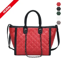 2020 rojo Neverfulling bolso de cuero de gran capacidad bolso Casual de cuero Pu marca famosa bolsos de mensajero de mujer(China)