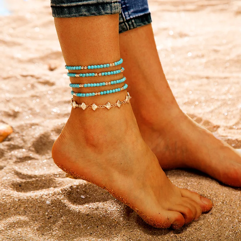 2020 Boho Multilayer Blue Beaded Ankle Bracelet Gold Color Shell Strand Handmade Anklets for Women New Fashion Bohemian Jewelry
2020 Boho Multilayer Blue Beaded Ankle Bracelet Gold Color Shell Strand Handmade Anklets for Women New Fashion Bohemian Jewelry
