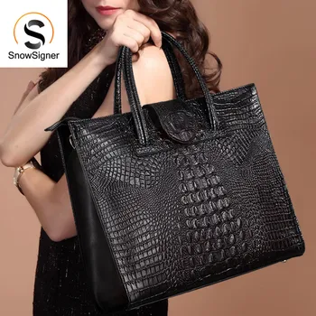 Luxury Brand Designer Alligator Pattern Genuine Leather Women Handbags Business OL Briefcase Casual Shoulder Totes Bag
Luxury Brand Designer Alligator Pattern Genuine Leather Women Handbags Business OL Briefcase Casual Shoulder Totes Bag