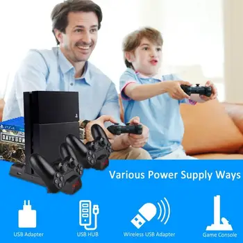 Vertical Cooling Fan Cooler Stand For PS4/PS4 Slim/PS4 Pro Controller Charger With LED Indicators Charging Dock Station Charger
Vertical Cooling Fan Cooler Stand For PS4/PS4 Slim/PS4 Pro Controller Charger With LED Indicators Charging Dock Station Charger