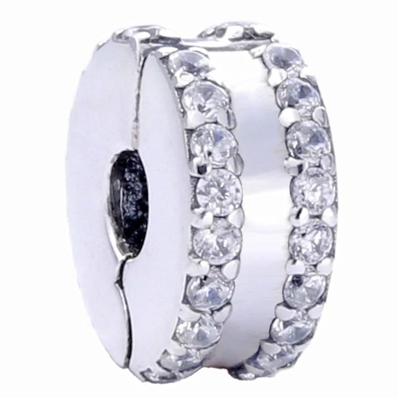 Original Pave Sparkling Double Lined With Crystal Clip Stopper Beads Fit 925 Sterling Silver Charm Pandora Bracelet DIY Jewelry
Original Pave Sparkling Double Lined With Crystal Clip Stopper Beads Fit 925 Sterling Silver Charm Pandora Bracelet DIY Jewelry