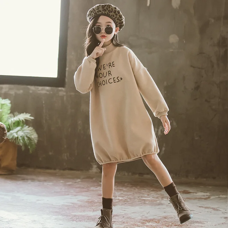 Girls Dresses 2019 Winter Cotton Long Sleeve Thicken Dress Casual Fashion Loose Teenage Dress Big Girl Clothing for 6 8 10 12 14
Girls Dresses 2019 Winter Cotton Long Sleeve Thicken Dress Casual Fashion Loose Teenage Dress Big Girl Clothing for 6 8 10 12 14
