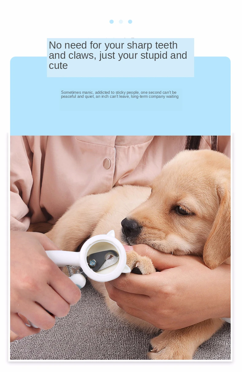 Splash-Proof Pet Nail Clipper with Built-in File for Cats & Dogs