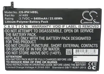 Cameron Sino Battery for Apple iPad Mini 2 A1490 A1489 iPad Mini 3 iPad Mini 3 3G Replacement A1489 A1512 6400mAh
Cameron Sino Battery for Apple iPad Mini 2 A1490 A1489 iPad Mini 3 iPad Mini 3 3G Replacement A1489 A1512 6400mAh