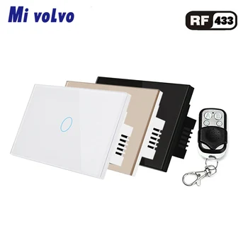 Wireless remote control touch switch Tempered glass panel RF433 remote control US standard AC110V 240V 1\2\3gang light switch
Wireless remote control touch switch Tempered glass panel RF433 remote control US standard AC110V 240V 1\2\3gang light switch
