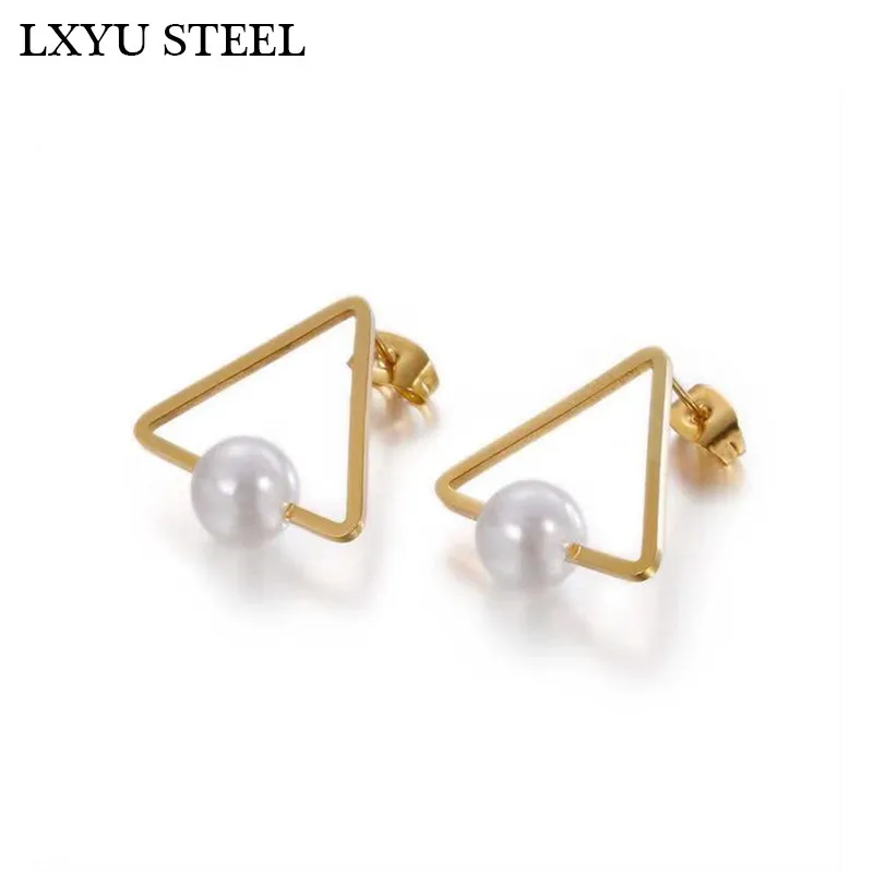 316L Stainless Steel Triangle Shape Stud Earrings Fashion Pearl Female Wedding Accessories Jewellery Earrings Gift
316L Stainless Steel Triangle Shape Stud Earrings Fashion Pearl Female Wedding Accessories Jewellery Earrings Gift