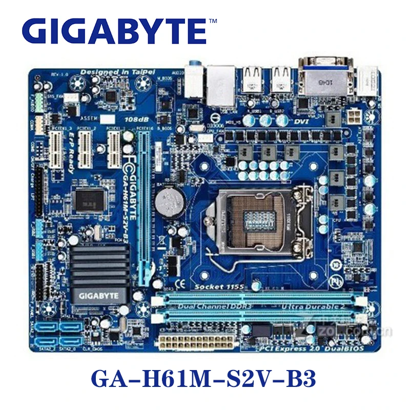 LGA 1155 H61 DDR3 Gigabyte GA H61M S2V B3 100% материнская плата USB2.0 16G Настольный SATA II системная PCI E X16