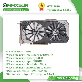 Maxsun GeForce GTX1650 Terminator 4G Graphics Card Nvidia GDDR6 128bit GPU Video Gaming Video Card For PC Computer HDMI DP DVI
Maxsun GeForce GTX1650 Terminator 4G Graphics Card Nvidia GDDR6 128bit GPU Video Gaming Video Card For PC Computer HDMI DP DVI