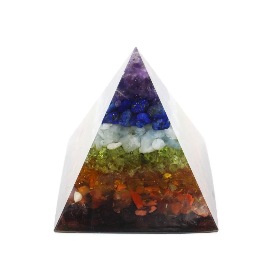 Orgonite Pyramid Muladhara 7 Chakra Natural Crystal Repel Evil Spirits Pyramid Decoration Process Resin Gift
Orgonite Pyramid Muladhara 7 Chakra Natural Crystal Repel Evil Spirits Pyramid Decoration Process Resin Gift