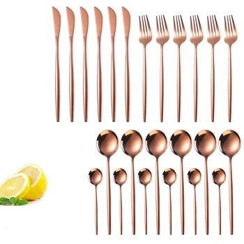 24pcs/set Knife Fork Spoon Dinnerware Set 410 Stainless Steel Tableware Set Knife Fork Spoon Flatware Sets Cutlery Set
24pcs/set Knife Fork Spoon Dinnerware Set 410 Stainless Steel Tableware Set Knife Fork Spoon Flatware Sets Cutlery Set