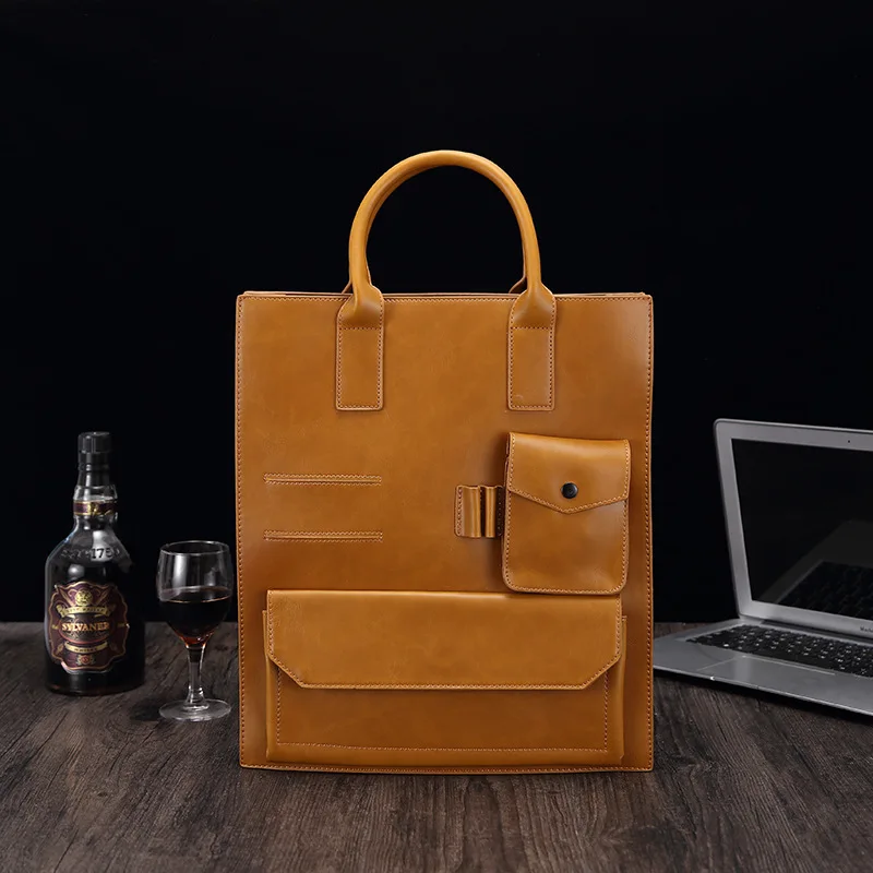 Crazy Horse PU Korean Style Briefcase New Men's Bag Vertical Business Shoulder Bag
Crazy Horse PU Korean Style Briefcase New Men's Bag Vertical Business Shoulder Bag