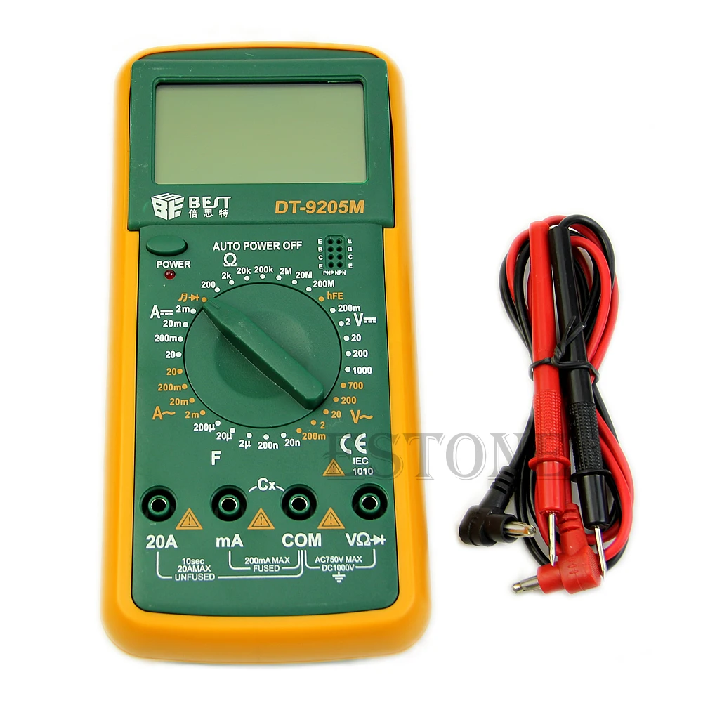 DT9205M Digital Voltmeter Multimeter Ohmmeter Ammeter Capacitance Tester LCD New 94PC
DT9205M Digital Voltmeter Multimeter Ohmmeter Ammeter Capacitance Tester LCD New 94PC