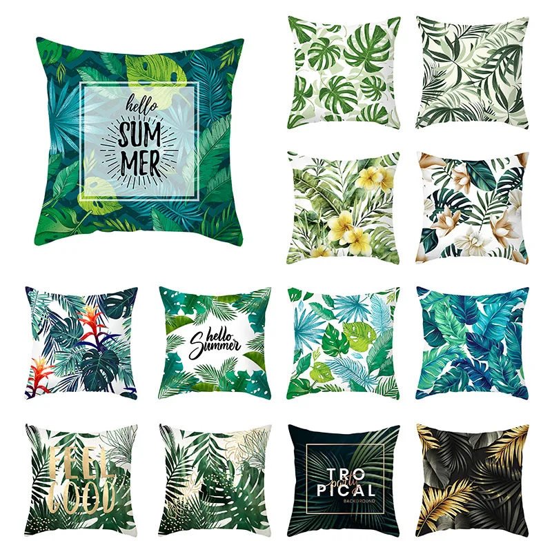 Summer Cushion Cover45X45 Green Pillow Cover Tropical Plant Leafs Decorative Pillowcase Polyester Sofa Cushion Nordic Home Decor
Summer Cushion Cover45X45 Green Pillow Cover Tropical Plant Leafs Decorative Pillowcase Polyester Sofa Cushion Nordic Home Decor