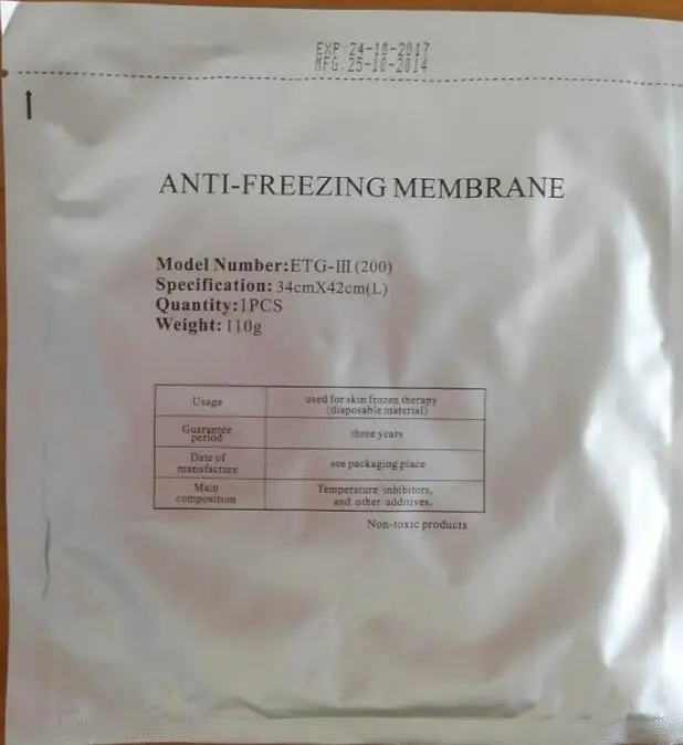 Anti-freeze Membrane Slimming Machine Accessories For Cryolipolysis Slimming Machine 50Pcs
Anti-freeze Membrane Slimming Machine Accessories For Cryolipolysis Slimming Machine 50Pcs