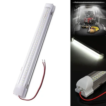 12V 72 LED Car Interior White Strip Lights Bar Lamp Car Inspection Light for Van Caravan Car Signal Lamp 
12V 72 LED Car Interior White Strip Lights Bar Lamp Car Inspection Light for Van Caravan Car Signal Lamp
