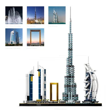 World Architecture City Dubai Skyline Hotel Creator Compatible with 21052 Classic Model Building Blocks Toys For Children Gifts 
World Architecture City Dubai Skyline Hotel Creator Compatible with 21052 Classic Model Building Blocks Toys For Children Gifts