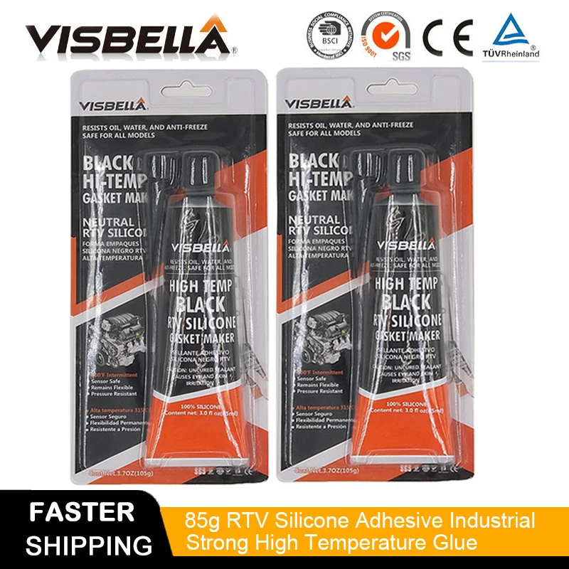 Visbella Satandard A Quality Acetoxy RTV Gasket Maker Grey 85g 2 PC Lot Grey High Temperature Silicone gasket maker Fast Glue
Visbella Satandard A Quality Acetoxy RTV Gasket Maker Grey 85g 2 PC Lot Grey High Temperature Silicone gasket maker Fast Glue