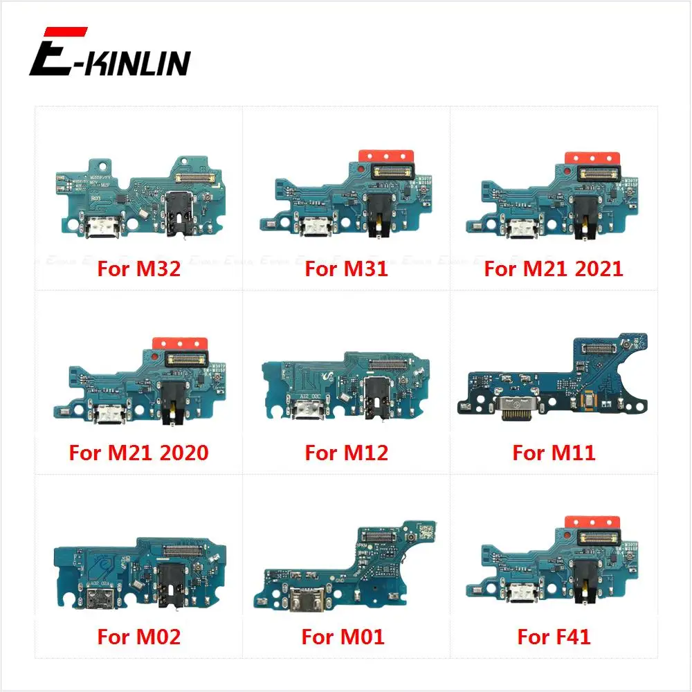 

Fast USB Charging Charger Dock Port Board With Microphone Mic Flex Cable For Samsung Galaxy F41 F02s M01 M02 M11 M12 M21 M31 M32