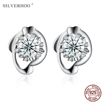 SILVERHOO 925 Sterling Silver Earrings Fashion Design Zircon Studs Geometric Earrings For Women 2020 Statement Anniversary Gift
SILVERHOO 925 Sterling Silver Earrings Fashion Design Zircon Studs Geometric Earrings For Women 2020 Statement Anniversary Gift
