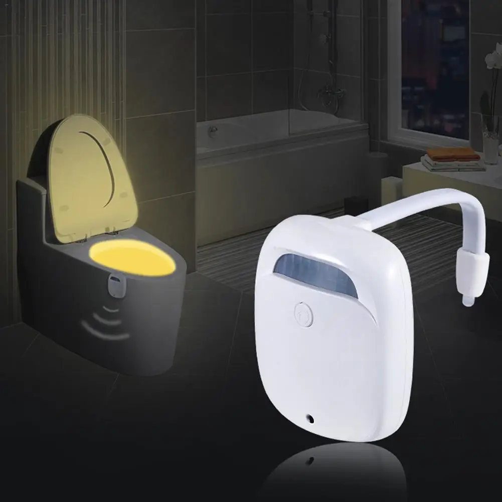 Smart LED Toilet Light Motion Sensor WC Light 16 Colors Body Motion Activated On/Off Negative Ion Sterilization Night Light Lamp
Smart LED Toilet Light Motion Sensor WC Light 16 Colors Body Motion Activated On/Off Negative Ion Sterilization Night Light Lamp