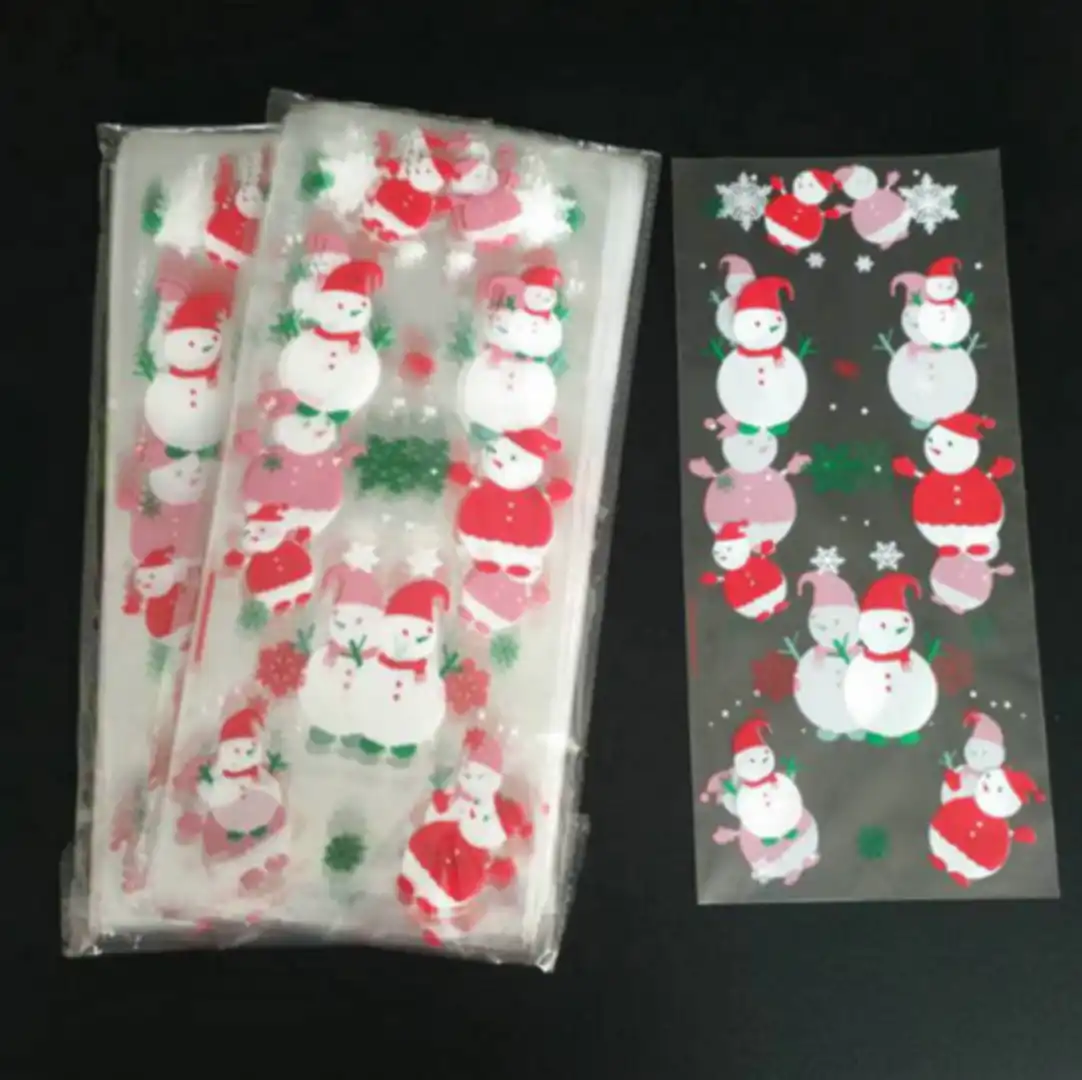 candy cookies bag plastic treat party sweet bags christmas santa