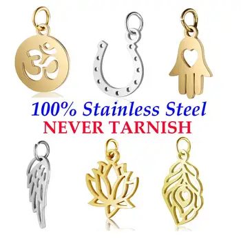 5 Pieces OM Hamsa Hand Yoga Horse Shoe Yin Yang Charm Wholesale 100% Stainless Steel High Polished Real 316 Steel DIY Charms
5 Pieces OM Hamsa Hand Yoga Horse Shoe Yin Yang Charm Wholesale 100% Stainless Steel High Polished Real 316 Steel DIY Charms