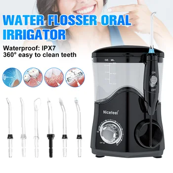 Nicefeel 7 Nozzles Dental Oral Irrigator IPX7 Waterproof Water Flosser Portable Electric Teeth Cleaner Dental Water Jet
Nicefeel 7 Nozzles Dental Oral Irrigator IPX7 Waterproof Water Flosser Portable Electric Teeth Cleaner Dental Water Jet