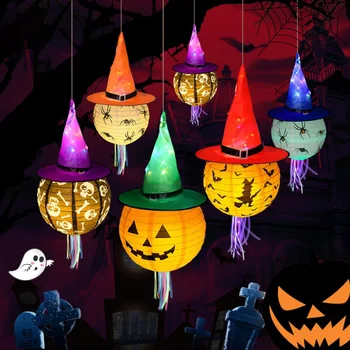 8 Sets Halloween Lantern Ghost Festival Pumpkin Lantern Mixed Color Witch Hat String Lights Hat Pumpkin Lantern Hat Light 2020
8 Sets Halloween Lantern Ghost Festival Pumpkin Lantern Mixed Color Witch Hat String Lights Hat Pumpkin Lantern Hat Light 2020