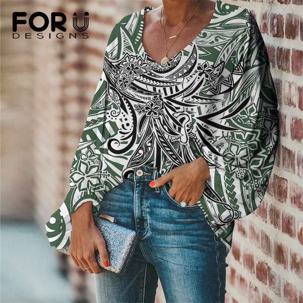 FORUDESIGNS Latern Sleeve Chiffon Shirts for Girl Vintage Polynesian Samoan Hibiscus Print Casual Lady Shirt Tops Vestidos Mujer
FORUDESIGNS Latern Sleeve Chiffon Shirts for Girl Vintage Polynesian Samoan Hibiscus Print Casual Lady Shirt Tops Vestidos Mujer