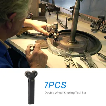 7pcs Steel Dual Wheel Knurling Tool Kit With 0.5mm 1mm 2mm Wheel Linear Knurl Kit Wheel Knurling Linear Pitch Steel Dual 
7pcs Steel Dual Wheel Knurling Tool Kit With 0.5mm 1mm 2mm Wheel Linear Knurl Kit Wheel Knurling Linear Pitch Steel Dual