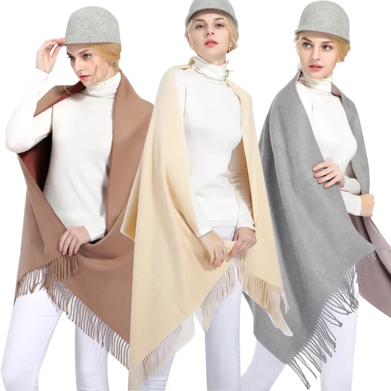 2020 autumn and winter new scarf women European and American style double-sided solid color wool scarf thick warm shawl women
2020 autumn and winter new scarf women European and American style double-sided solid color wool scarf thick warm shawl women