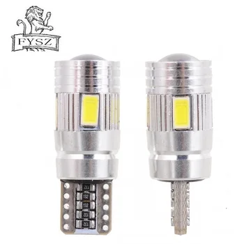 

2Pcs T10 W5W 194 6W 6000K 6-SMD From Car Led Light Emitting Diodes 5630 5730 Independent Led Bulb No Errors Univ Auto Lamp