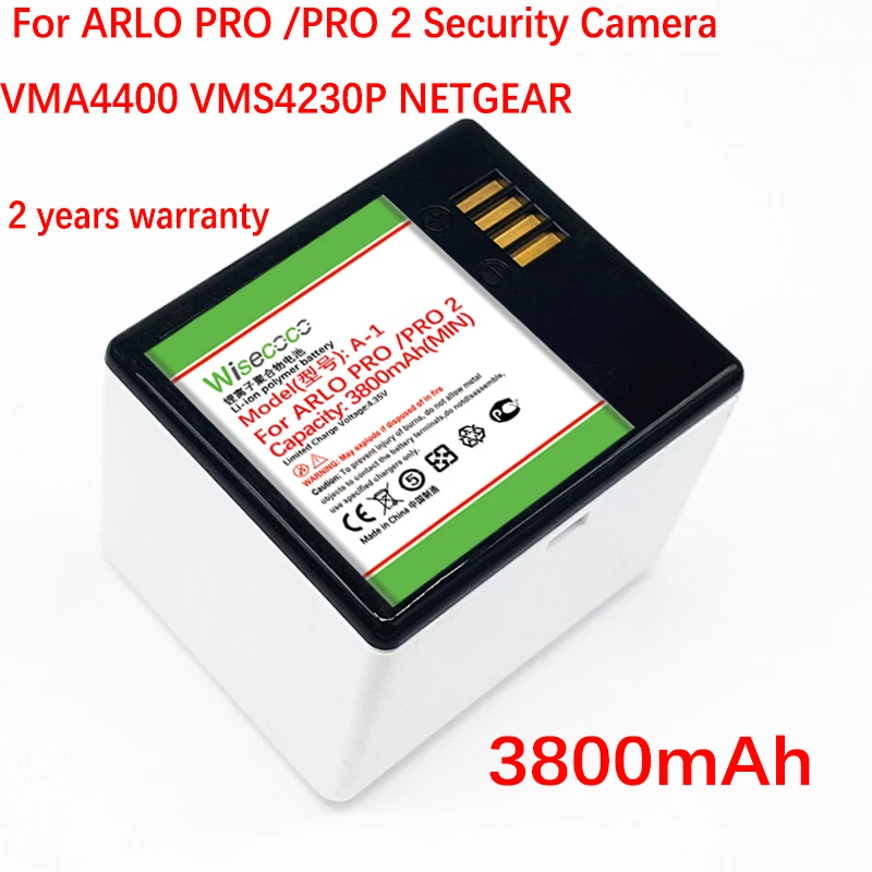 High Capacity A-1 Battery For ARLO PRO /PRO 2 Security Camera VMA4400 VMS4230P NETGEAR Camera
High Capacity A-1 Battery For ARLO PRO /PRO 2 Security Camera VMA4400 VMS4230P NETGEAR Camera