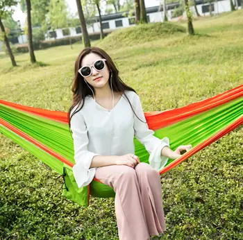Camping Hammock Portable Lightweight Double Nylon Hammock Parachute Hammock for Backpacking Camping Travel Beach Yard and Garden
Camping Hammock Portable Lightweight Double Nylon Hammock Parachute Hammock for Backpacking Camping Travel Beach Yard and Garden