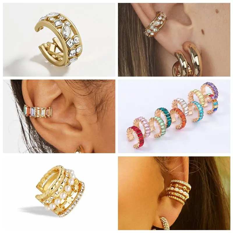 Canner New Fashion Pearl Ear Cuff Bohemia Stackable C-Shaped Rhinestone Small Earcuffs Clip Earrings for Women Wedding Jewelry
Canner New Fashion Pearl Ear Cuff Bohemia Stackable C-Shaped Rhinestone Small Earcuffs Clip Earrings for Women Wedding Jewelry