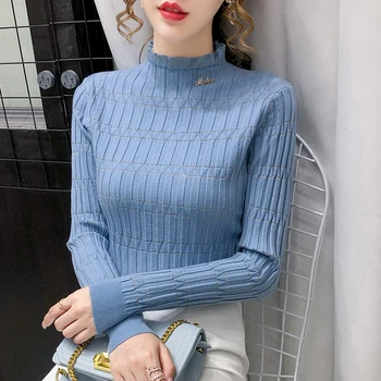 2020 Autumn New Women tops Fashion casual long sleeve knitted shirt Elegant slim Turtleneck women t-shirt
2020 Autumn New Women tops Fashion casual long sleeve knitted shirt Elegant slim Turtleneck women t-shirt